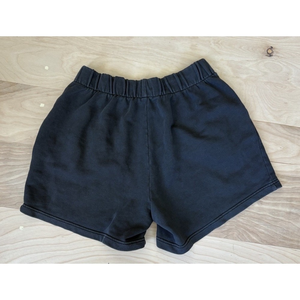 Aerie New Heights Trouser Fleece Short Charcoal Gray Lounge Pleats Casual Size M - Picture 8 of 9